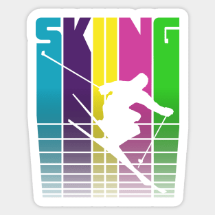 90’s Skiing Design Sticker